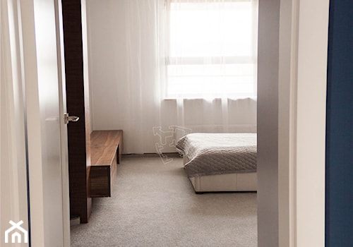 ul. Figara 2 - Średnia biała sypialnia, styl minimalistyczny - zdjęcie od Patryk Kowalski Design