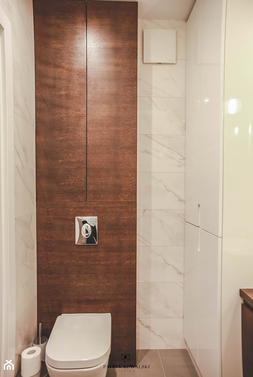 ul. Nocznickiego - Mała bez okna łazienka, styl nowoczesny - zdjęcie od Patryk Kowalski Design