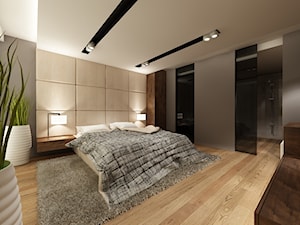 Błonie 1 - Duża sypialnia z łazienką, styl nowoczesny - zdjęcie od Patryk Kowalski Design
