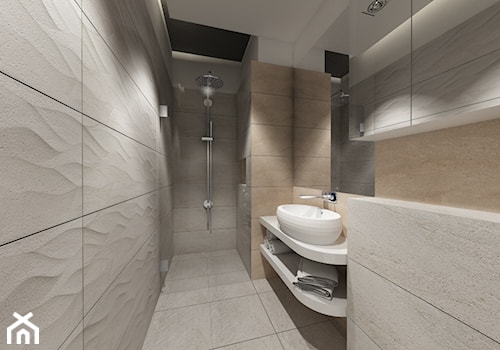 Błonie 1 - Mała bez okna z punktowym oświetleniem łazienka, styl nowoczesny - zdjęcie od Patryk Kowalski Design