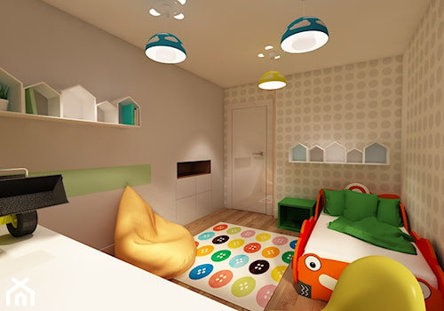 Błonie 1 - Średni biały szary pokój dziecka dla dziecka dla chłopca, styl tradycyjny - zdjęcie od Patryk Kowalski Design