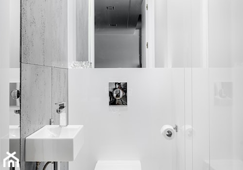 Al. Rzeczpospolitej - Mała bez okna z punktowym oświetleniem łazienka, styl nowoczesny - zdjęcie od Patryk Kowalski Design