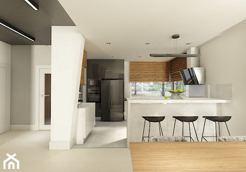 Błonie 1 - Średnia szara jadalnia w kuchni, styl nowoczesny - zdjęcie od Patryk Kowalski Design