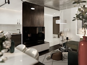 Szczecin | Podzamcze | Apartament - Salon, styl nowoczesny - zdjęcie od Architekt Wnętrz Grzegorz Kirkiewicz
