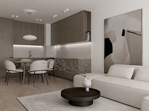 Mieszkanie na poznańskim Grunwaldzie - Salon, styl minimalistyczny - zdjęcie od MUTE Interiors