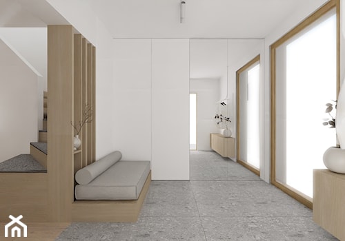 Dom na Starym Bemowie - Hol / przedpokój, styl minimalistyczny - zdjęcie od MUTE Interiors