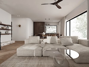 Dom pod Wrocławiem - Salon, styl minimalistyczny - zdjęcie od MUTE Interiors