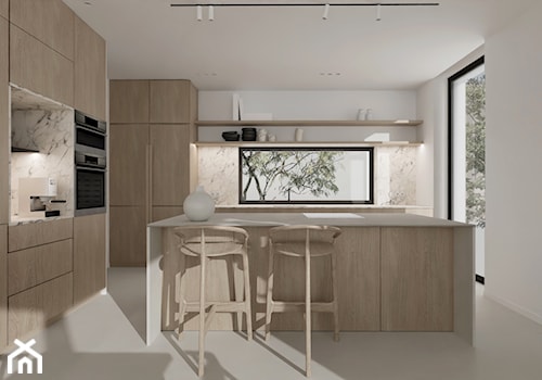 Dom nad jeziorem - Kuchnia, styl minimalistyczny - zdjęcie od MUTE Interiors