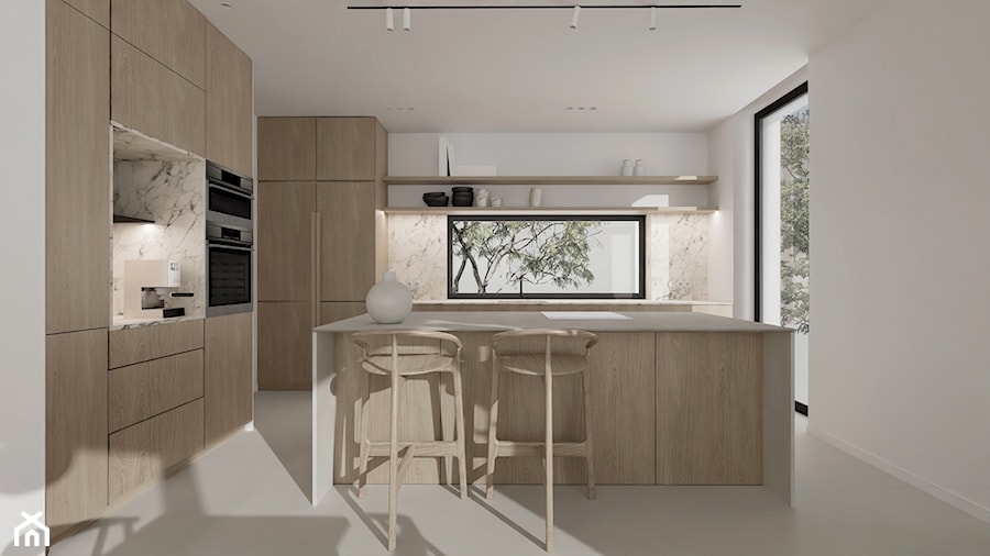 Dom nad jeziorem - Kuchnia, styl minimalistyczny - zdjęcie od MUTE Interiors