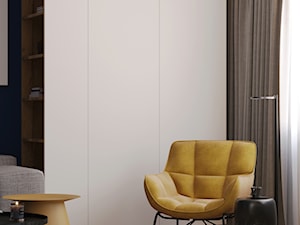 Mieszkanie z niebieskim kolorem przewodnim - Salon, styl nowoczesny - zdjęcie od cosily- biuro projektowania wnętrz