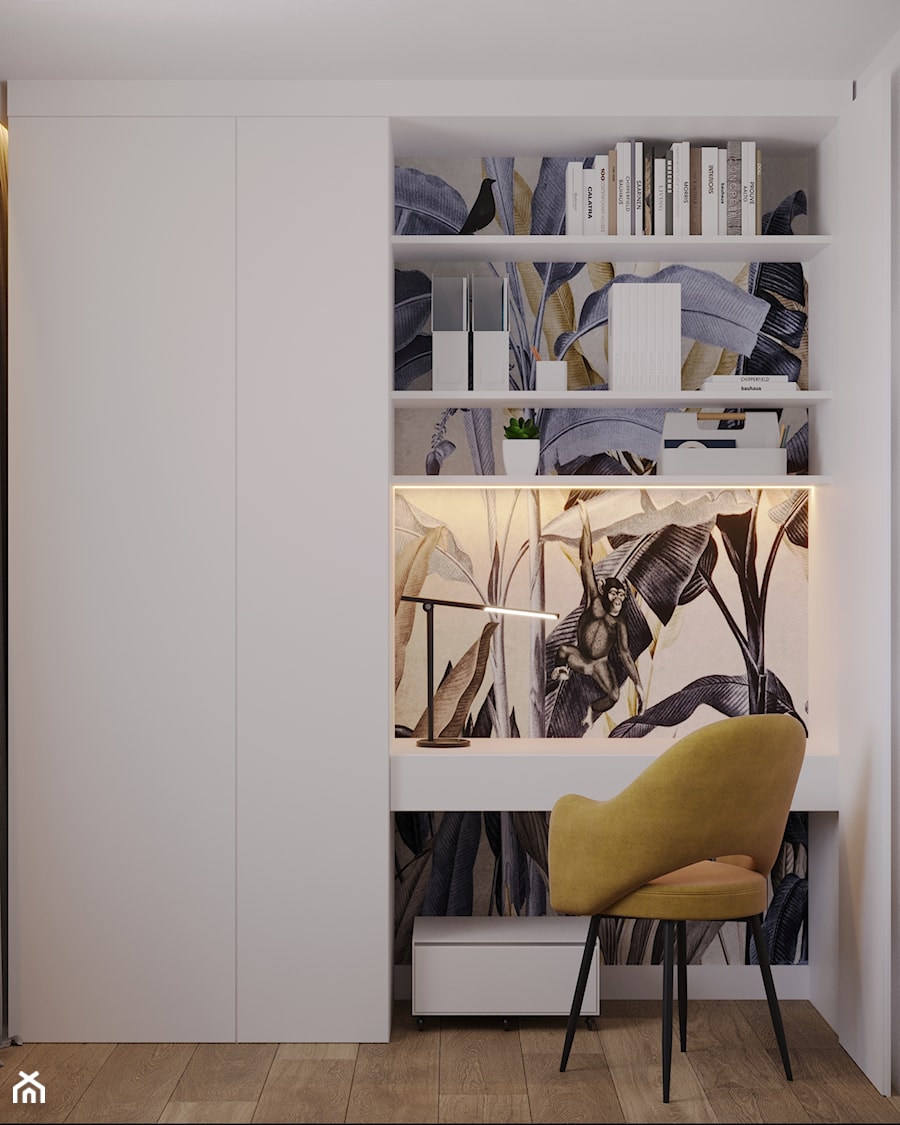 Mieszkanie z niebieskim kolorem przewodnim - Salon, styl nowoczesny - zdjęcie od cosily- biuro projektowania wnętrz