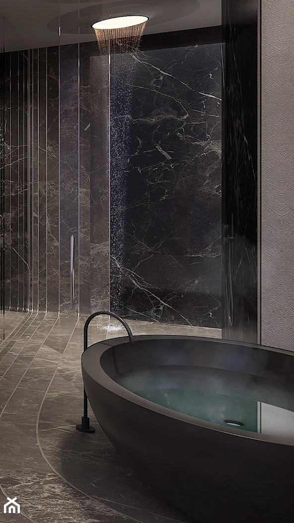 Wizualizacja łazienki - mozaika z marmuru - zdjęcie od KOLA Studio Wizualizacje Architektoniczne - Homebook