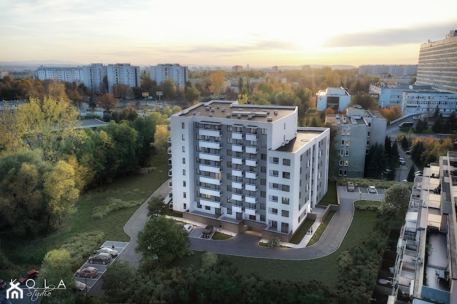 Wizualizacja budynku z lotu ptaka - zdjęcie od KOLA Studio Wizualizacje Architektoniczne