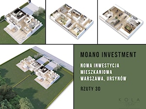 Rzuty deweloperskie 3d - Domy, styl minimalistyczny - zdjęcie od KOLA Studio Wizualizacje Architektoniczne