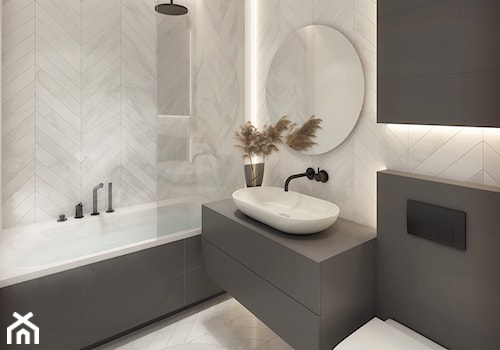 Nowoczesna elegancka łazienka - zdjęcie od KOLA Studio Wizualizacje Architektoniczne