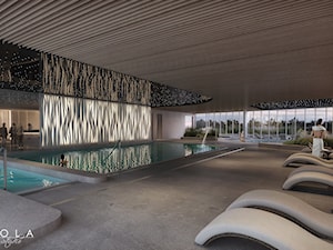 Wnętrza hotelowe - basen, strefa SPA - Wnętrza publiczne, styl nowoczesny - zdjęcie od KOLA Studio Wizualizacje Architektoniczne