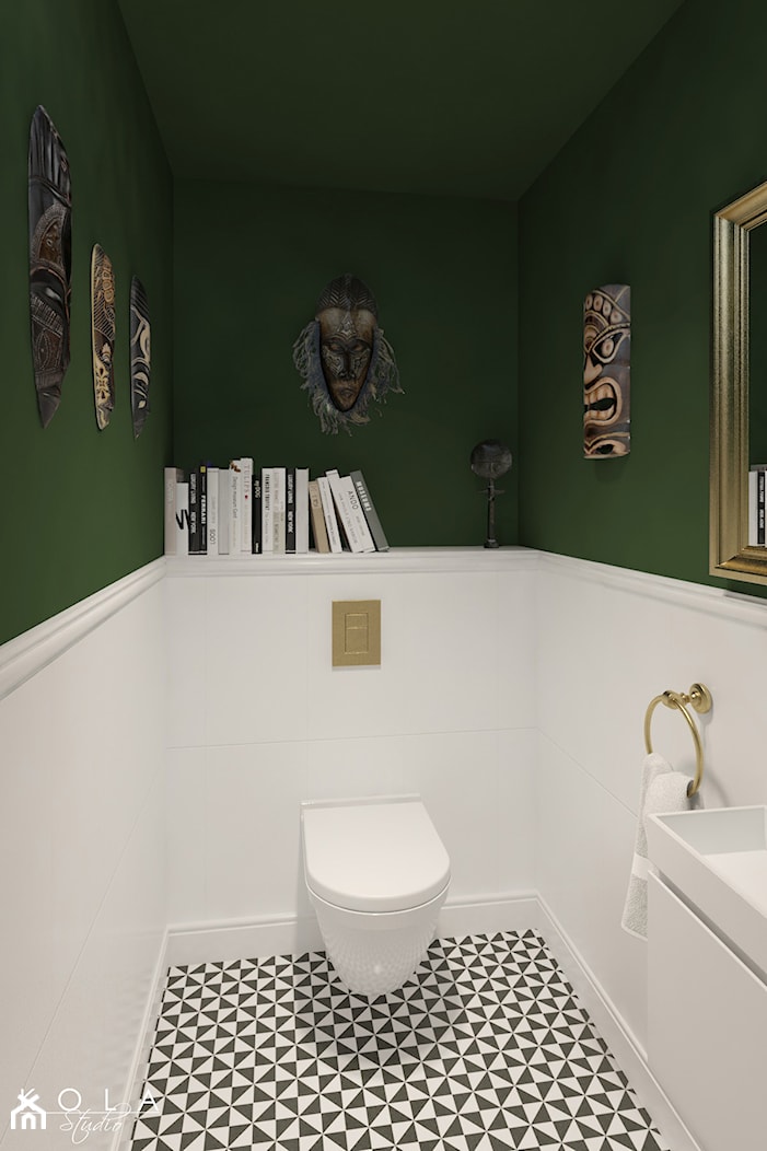 Powder room w stylu mieszanym - zdjęcie od KOLA Studio Wizualizacje Architektoniczne - Homebook