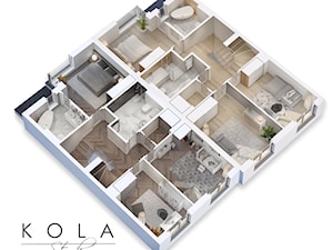 Rzuty deweloperskie 3d - Domy, styl tradycyjny - zdjęcie od KOLA Studio Wizualizacje Architektoniczne