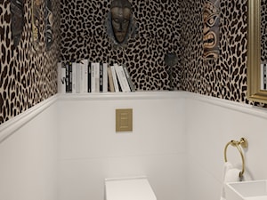 Powder room w panterkę - zdjęcie od KOLA Studio Wizualizacje Architektoniczne