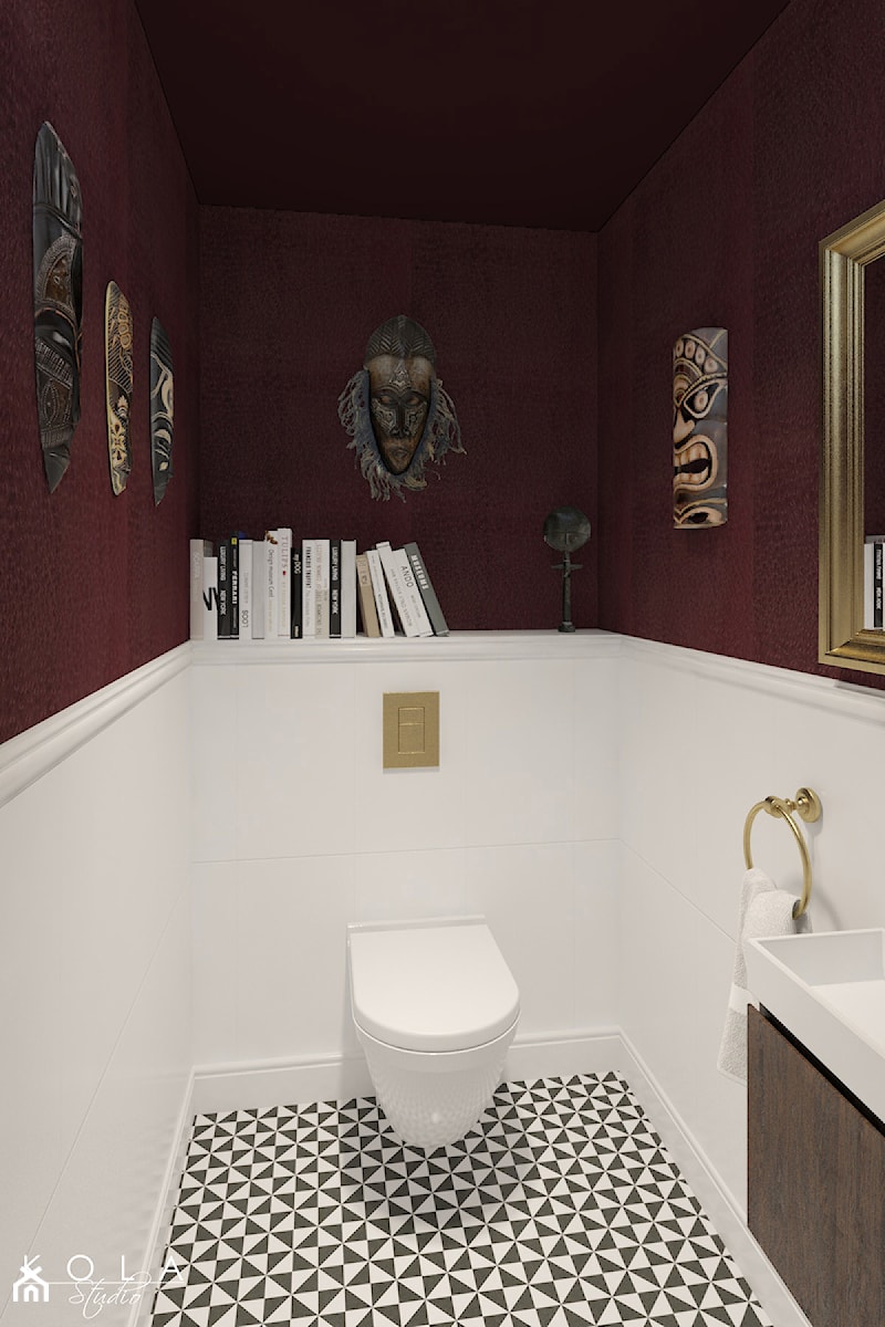 Mała łazienka w stylu glam safari - zdjęcie od KOLA Studio Wizualizacje Architektoniczne