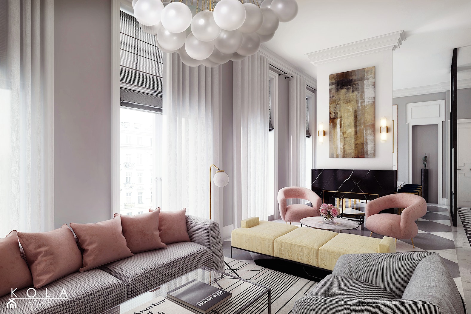 Wizualizacja luksusowego apartamentu - zdjęcie od KOLA Studio Wizualizacje Architektoniczne - Homebook