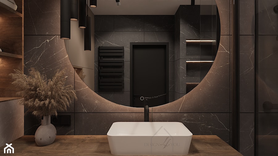 Mała łazienka z wanną i czarną armaturą - Łazienka, styl nowoczesny - zdjęcie od zanetaprojektuje