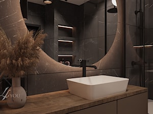 Mała łazienka z wanną i czarną armaturą - Łazienka, styl nowoczesny - zdjęcie od zanetaprojektuje