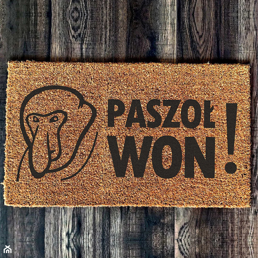 „PASZOŁ WON” Wycieraczka kokosowa - zdjęcie od GravStyle - Homebook