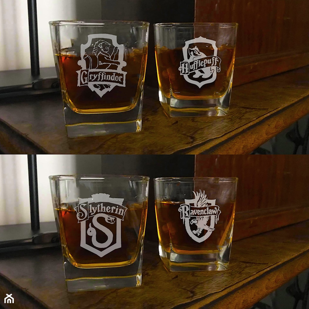 „Harry Potter Domy” Szklanki do whisky 4 szt. 300 ml - zdjęcie od GravStyle - Homebook