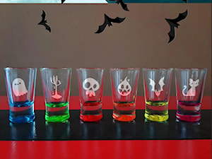 „Halloween” Kieliszki do wódki 25 ml Kolorowe 6 szt. - zdjęcie od GravStyle