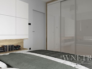 Mieszkanie w Rzeszowie - Średnia biała sypialnia, styl nowoczesny - zdjęcie od MOJE WNĘTRZA Pracownia Projektowa Jamuła Sławomir