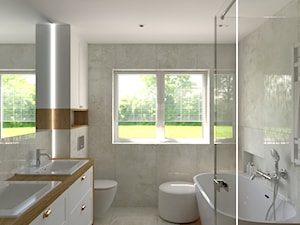 Projekt kuchni salonu i łazienki - Łazienka, styl prowansalski - zdjęcie od DC Studio Projektowe