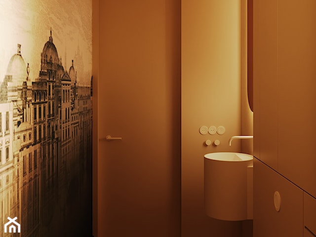 SUNSET IN PARIS - Projekt WC w domu jednorodzinnym