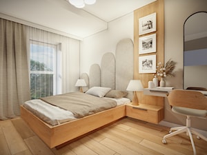 Mieszkanie Rzeszów, Apartamenty Zamkowe - Sypialnia, styl nowoczesny - zdjęcie od HEXA Studio