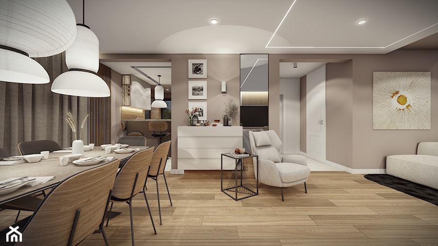 Dom pod Rzeszowem - Salon, styl nowoczesny - zdjęcie od HEXA Studio