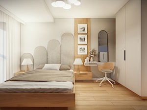 Mieszkanie Rzeszów, Apartamenty Zamkowe - Sypialnia, styl nowoczesny - zdjęcie od HEXA Studio