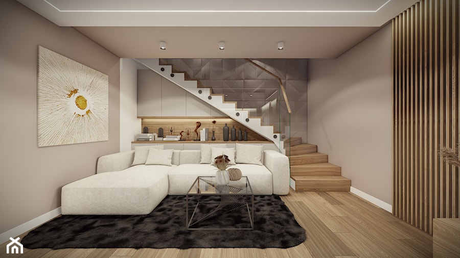 Dom pod Rzeszowem - Salon, styl nowoczesny - zdjęcie od HEXA Studio