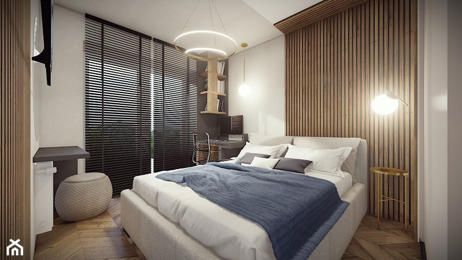 Mieszkanie Rzeszów - Sypialnia, styl nowoczesny - zdjęcie od HEXA Studio