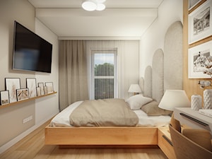 Mieszkanie Rzeszów, Apartamenty Zamkowe - Sypialnia, styl nowoczesny - zdjęcie od HEXA Studio