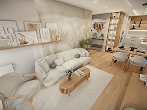 Mieszkanie Rzeszów, Apartamenty Zamkowe - Salon, styl nowoczesny - zdjęcie od HEXA Studio