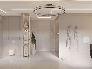 Projekt i aranżacja łazienki z sauną i jacuzzi - dom jednorodzinny - zdjęcie od Projektowanie wnętrz Agnieszka Drońska