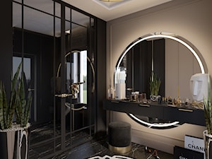 Projekt i aranżacja nowoczesnego, eleganckiego domu - ciemne kolory - Salon, styl nowoczesny - zdjęcie od Projektowanie wnętrz Agnieszka Drońska
