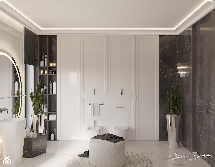 Łazienka-relaksująca przestrzeń - zdjęcie od Projektowanie wnętrz Agnieszka Drońska