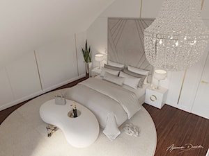 Nowoczesny i elegancki apartament- projekt i aranżacja - Sypialnia, styl nowoczesny - zdjęcie od Projektowanie wnętrz Agnieszka Drońska