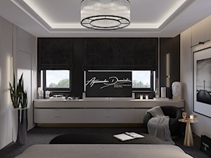 Projekt sypialni oraz garderoby - dom jednorodzinny - zdjęcie od Projektowanie wnętrz Agnieszka Drońska