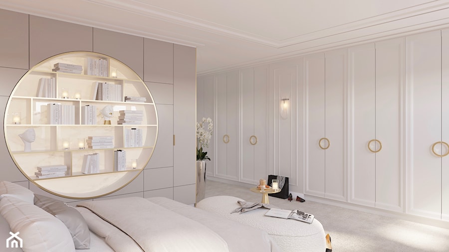 Zachwycająca sypialna pełna harmonii i elegancji - zdjęcie od Projektowanie wnętrz Agnieszka Drońska