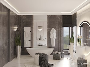 Elegancka łazienka w nowoczesnym wydaniu- projekt domu jednorodzinnego
