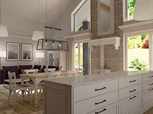 Salon z kuchnią w stylu prowansalskim - zdjęcie od Projekt Wnętrza Katarzyna Bednarko