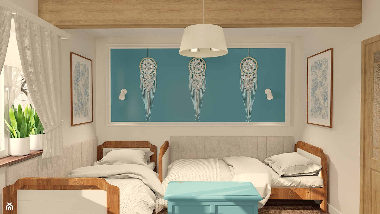 Sypialnia w stylu rustykalnym - zdjęcie od Projekt Wnętrza Katarzyna Bednarko - Homebook