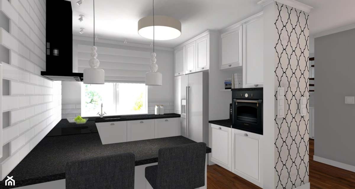 Projekt wnętrza domu na Glinkach - Kuchnia, styl glamour - zdjęcie od JLT DESIGN - Homebook